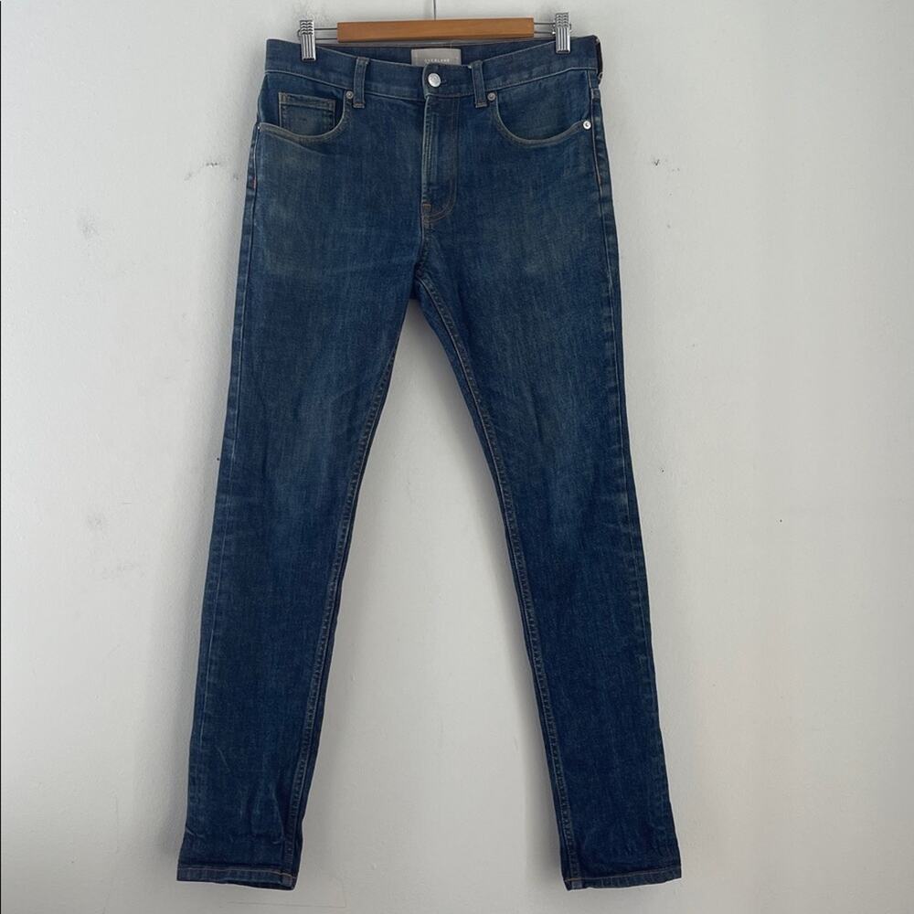 Everlane slim Straight leg dark wash denim jeans sz 31x32